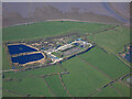 Wick St Lawrence sewage treatment works from the air