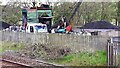 Coal yard viewed over Carlisle to Newcastle railway line