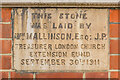 Foundation stone, Ruskin Hall