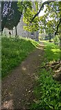 SO6527 : Churchyard path, Upton Bishop, Herefordshire by Jaggery