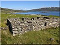 NG6116 : The solid walls of an old croft near Dun Boreraig by David Medcalf