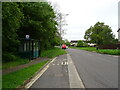 Bus stop and shelter on Lovetofts Drive