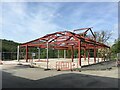 Building under construction, Mile End Service Station