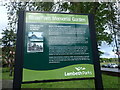 TQ3071 : Information board for Streatham Memorial Garden by Marathon