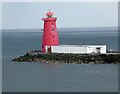 O2334 : Poolbeg Lighthouse at the entrance to the port of Dublin by Gerald England