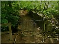 Kissing gate on footpath into Royds Hall Great Wood, North Bierley