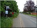 Bus stop and shelter on The Street, Nacton