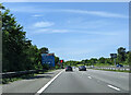 ST1080 : On the M4 westbound, 1 mile to Cardiff West services by Rob Purvis