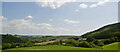 A view towards West Buckland and surrounding hills