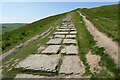 SK1284 : Flagstones on Mam Tor by Philip Halling