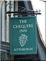 Sign for the Chequers Inn, Kettleburgh