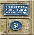 Plaque on the formwe Woodroyd Chapel