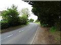 Bend in Saxtead Road (A1120)