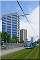 Edgbaston Village tram stop in Birmingham