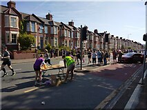 SX9393 : Pinhoe Road, Exeter, and the Great West Run 2023 by David Smith
