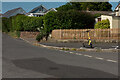 An e-scooter on Tews Lane which is part of a trial run by North Devon Council & Zipp Mobility