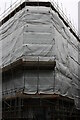 Scaffolded building on Farringdon Road, Clerkenwell