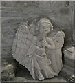 SO8932 : Tewkesbury Abbey - Pipe-blowing angelic fragment by Rob Farrow