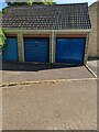 Three lockup garages at the eastern edge of Stonehouse