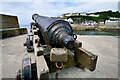 SW6225 : Naval Cannon, Porthleven Harbour by David Dixon