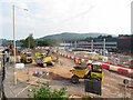 Construction of the new Metro depot at Taffs Well