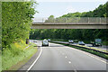 SJ3555 : Bridge over the A483 near Marford by David Dixon