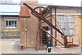 View of a mechanical sculpture on Trinity Buoy Wharf #3