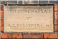 TQ5846 : Foundation stone, Tonbridge Youth Hub by Ian Capper