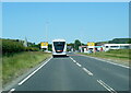 A487 at Llanrhystud village boundary