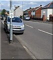 Market notice on a lamppost, Llantarnam, Cwmbran