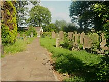 SE1528 : In the graveyard, St Mark's Church, Low Moor by Humphrey Bolton