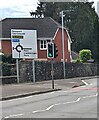 Directions sign alongside Newport Road, Llantarnam, Cwmbran