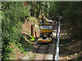 Electrification work on the Coryton line near Rhiwbina