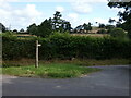 Footpath leading off road in Exfords Green