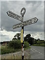 Direction Sign – Signpost on Washbrook Lane in Allesley