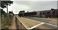 Turbostar #170201 crosses A153 on its way to Grantham at Quarrington Level Crossing