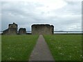 SJ2473 : Flint Castle with River Dee in background by David Smith