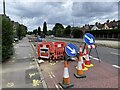 Road works on the Farnborough Road