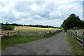 Bridleway near the road junction in Stone Street