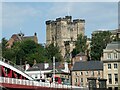 NZ2563 : View up to the Castle in Newcastle upon Tyne by Jeremy Bolwell