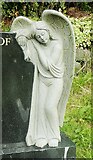 SE0924 : Angel on headstone in Stoney Royd Cemetery, Halifax by Humphrey Bolton