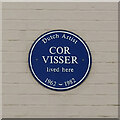 Blue plaque for Dutch artist Cor Visser