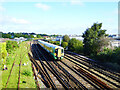 Up train north of Mount Pleasant Road level crossing, Southampton