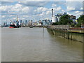 TQ4279 : The River Thames at North Woolwich by Chris Allen