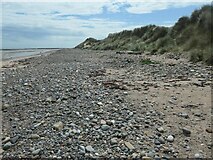 NU2803 : Three levels of beach, south of Amble by Christine Johnstone
