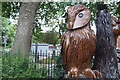 A Walk in Didsbury Village (85) Didsbury Park Carved Wooden Owl