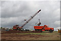 SO8040 : Welland Steam & Country Rally - dragline and orange lorry by Chris Allen