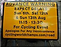 NS5571 : Warning notice, Boclair Road by Richard Sutcliffe