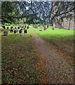 Path into the churchyard, Llantrisant, Monmouthshire