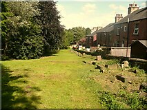 SE2023 : Looking along the southern edge of the second graveyard of Christ Church, Liversedge by Humphrey Bolton